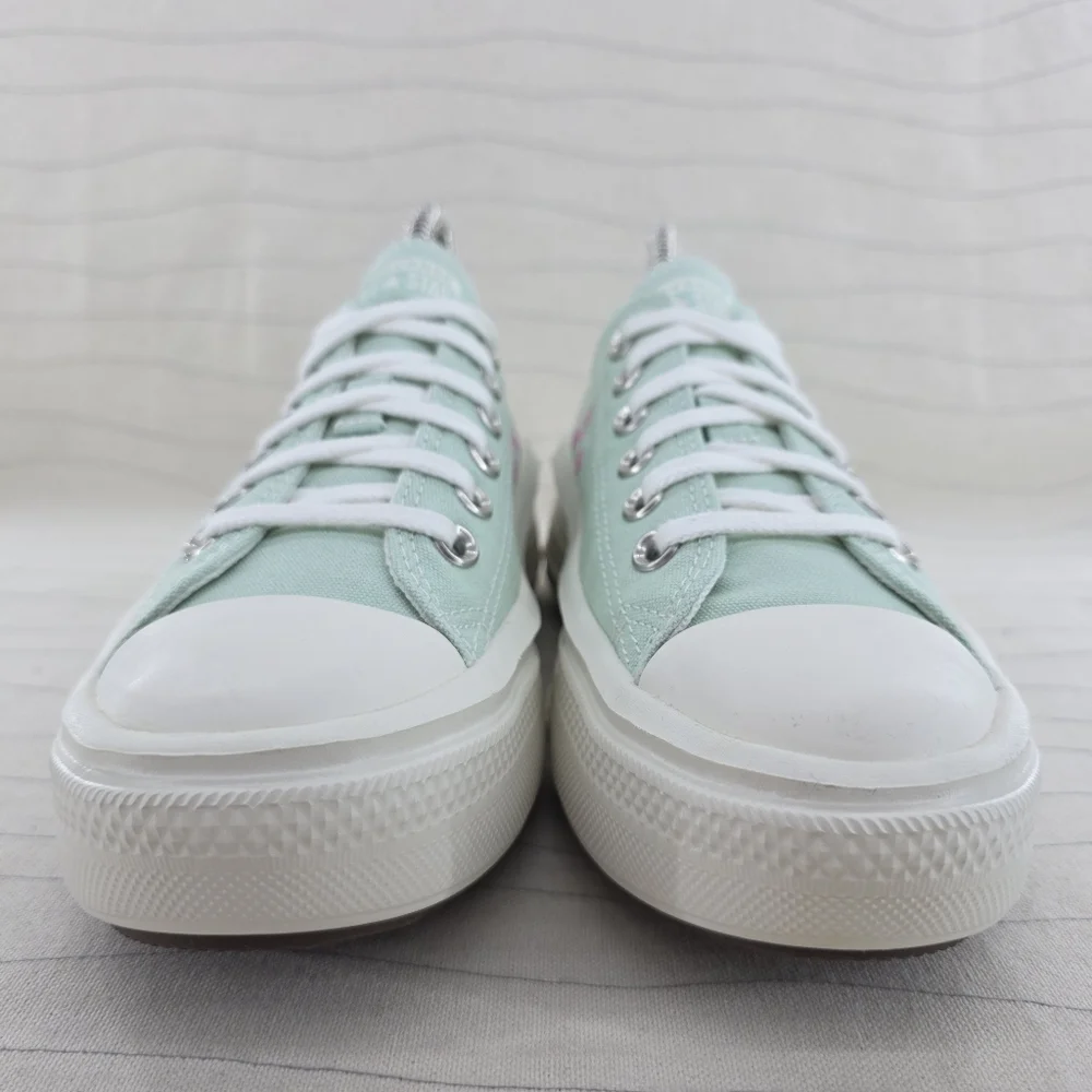 Converse Womens Move Summer Aloe Green Embroidered Platform Shoes A10823C Size 6 - Picture 4 of 10
